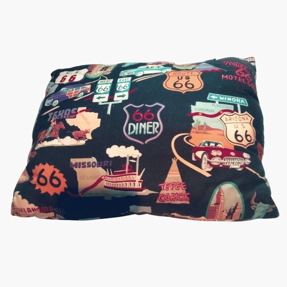 Route 66 Vintage Map Decorative Throw Pillow Camper Motorhome Travel Trailer - Picture 7 of 7
